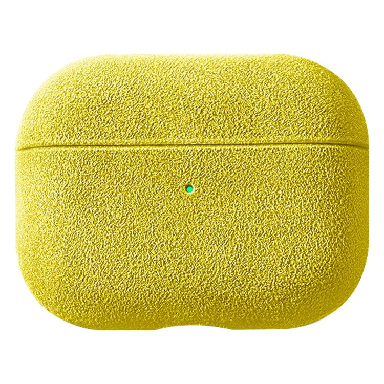 Shockproof Case for Apple AirPods Pro Suede Leather Case Bluetooth Headset Cover - Yellow