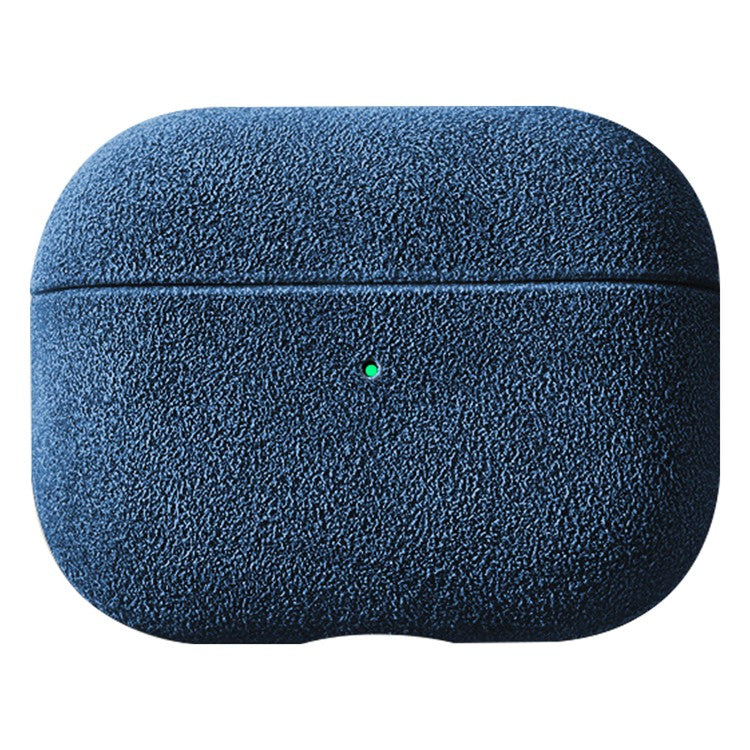 Shockproof Case for Apple AirPods Pro Suede Leather Case Bluetooth Headset Cover - Navy Blue