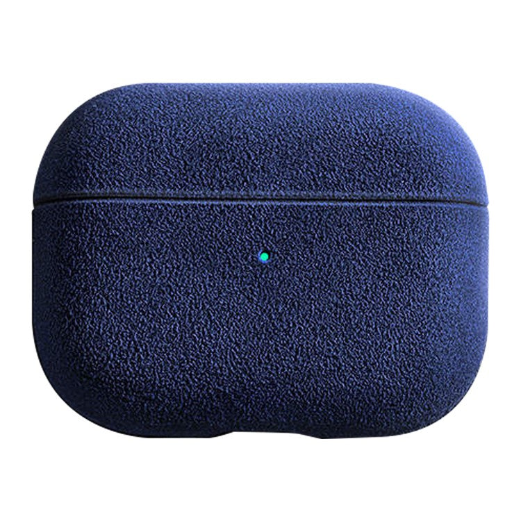 Shockproof Case for Apple AirPods Pro Suede Leather Case Bluetooth Headset Cover - Dark Blue