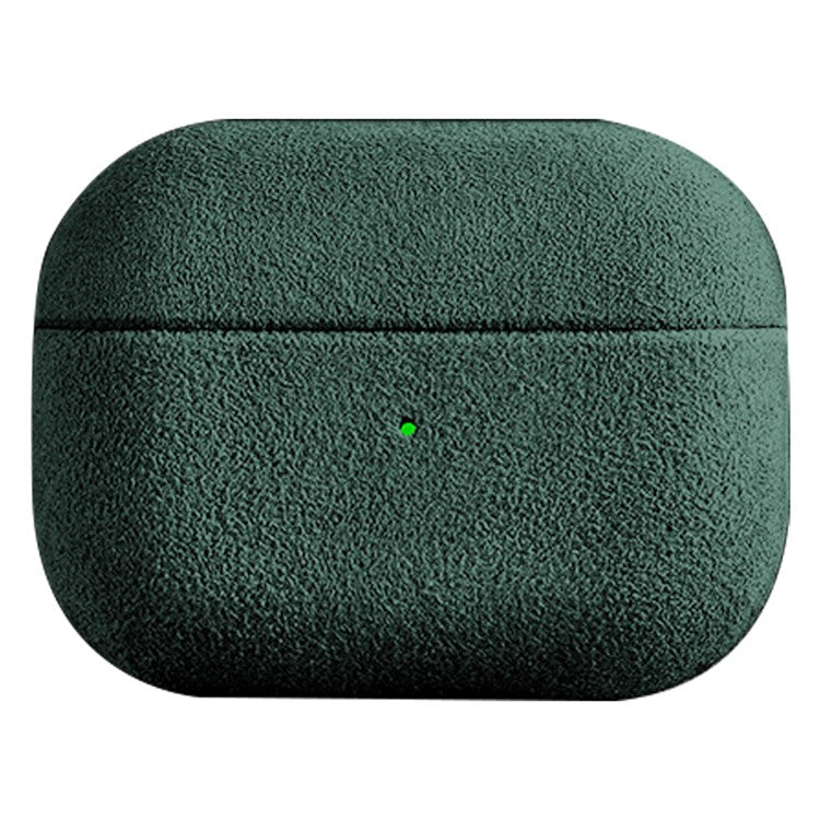 Protective Cover for AirPods Pro 2 Suede Leather Case Bluetooth Headset Case - Blackish Green