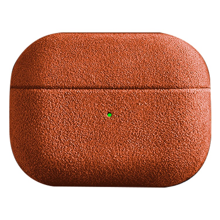 Protective Cover for AirPods Pro 2 Suede Leather Case Bluetooth Headset Case - Amber Orange