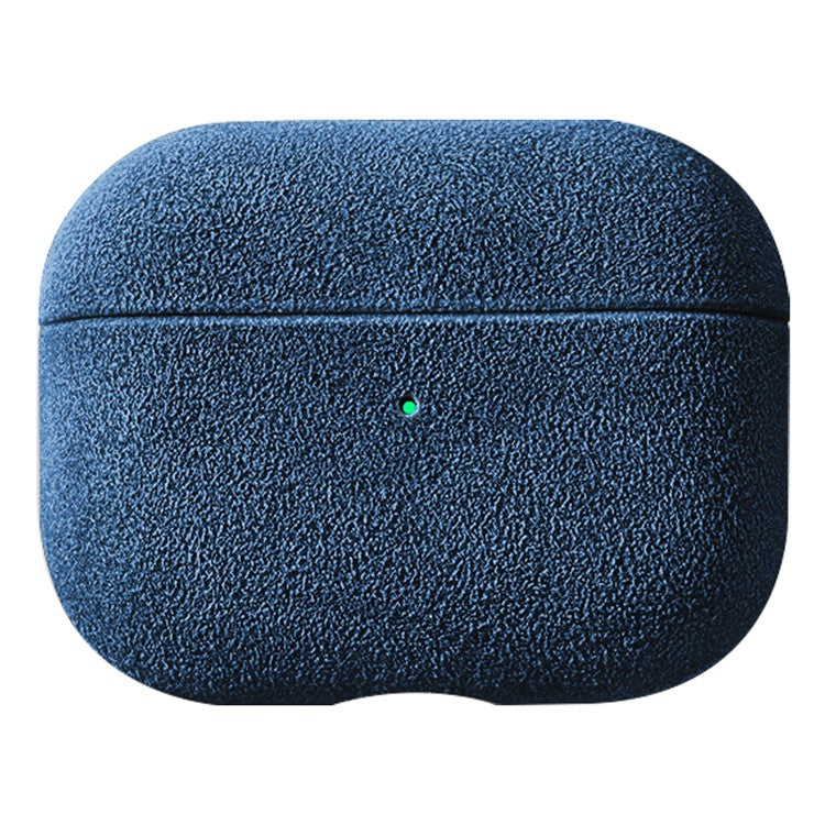 Protective Cover for AirPods Pro 2 Suede Leather Case Bluetooth Headset Case - Dark Blue