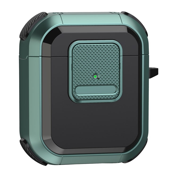 For Apple AirPods with Charging Case (2016) / (2019) / AirPods with Wireless Charging Case (2019) TPU PC Cover - Blackish Green