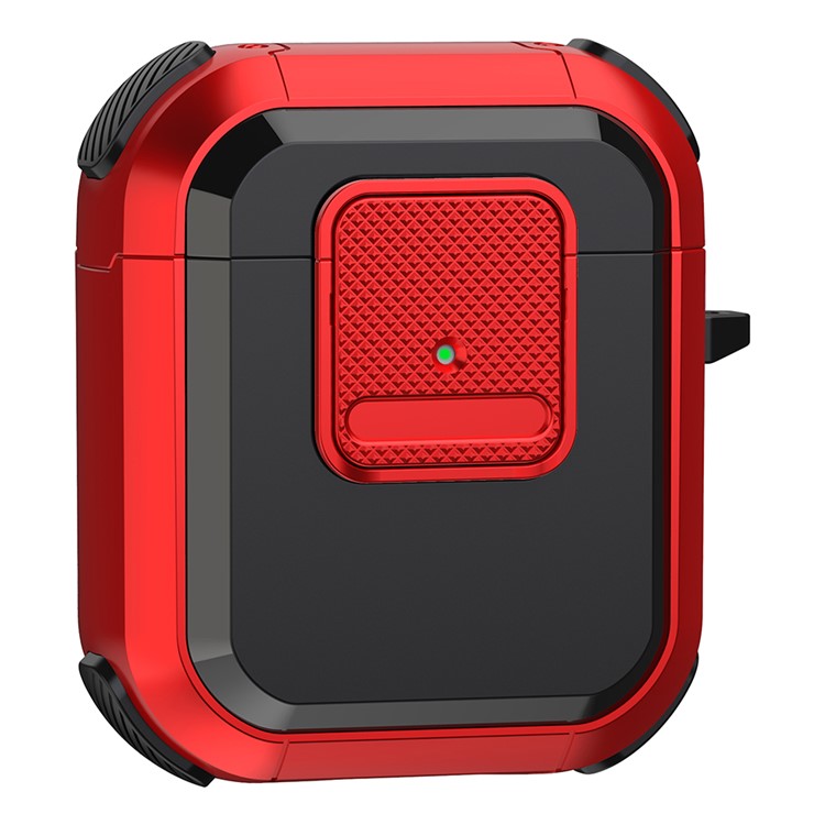 For Apple AirPods with Charging Case (2016) / (2019) / AirPods with Wireless Charging Case (2019) TPU PC Cover - Red