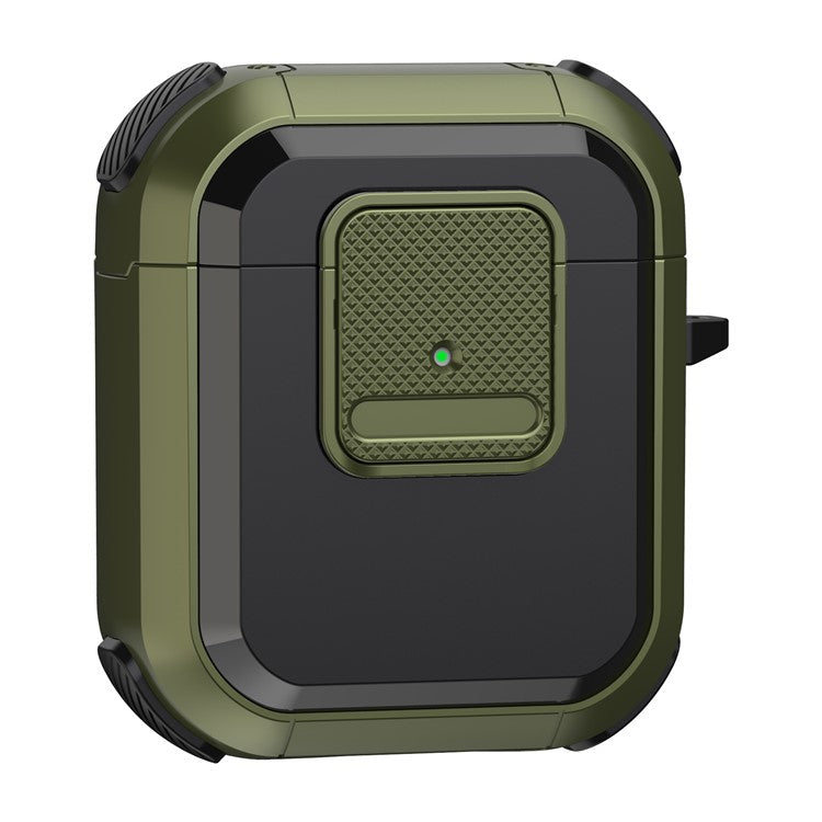 For Apple AirPods with Charging Case (2016) / (2019) / AirPods with Wireless Charging Case (2019) TPU PC Cover - Army Green