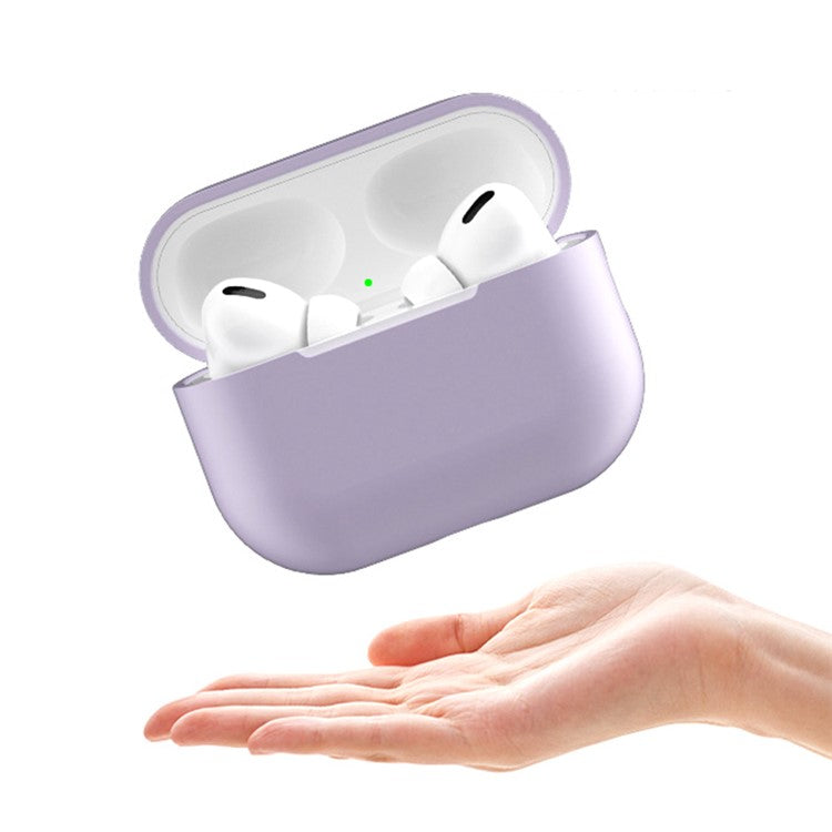 For AirPods Pro 2 6-in-1 Silicone Protective Cover + Anti-lost Rope + Storage Case + Brush + Watch Band Earbud Holder + Hand Rope - Light Purple