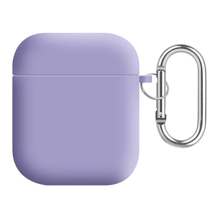 Earphones Case for Apple AirPods with Charging Case (2016) / (2019) / AirPods with Wireless Charging Case (2019) , Silicone+PC Lining Protective Cover - Light Purple