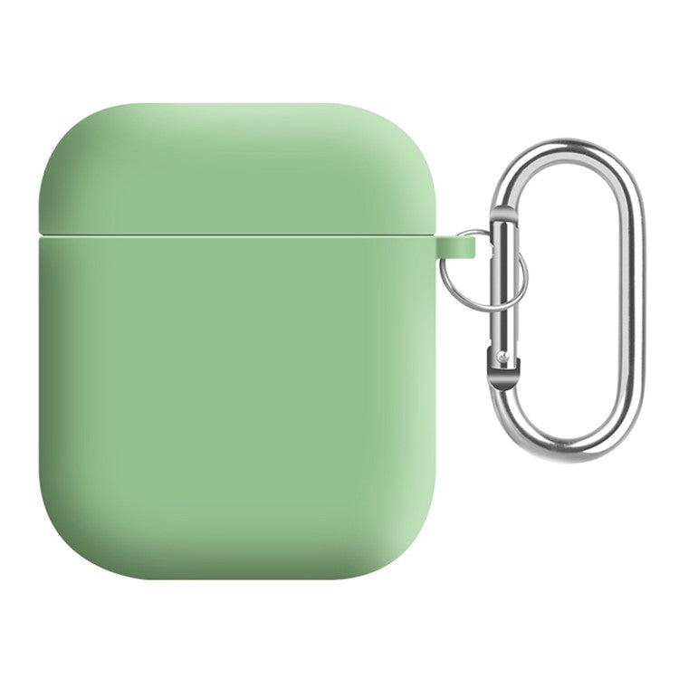 Earphones Case for Apple AirPods with Charging Case (2016) / (2019) / AirPods with Wireless Charging Case (2019) , Silicone+PC Lining Protective Cover - Mint Green