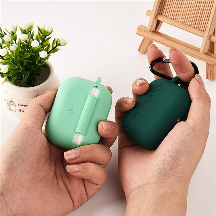 Earphones Case for Apple AirPods with Charging Case (2016) / (2019) / AirPods with Wireless Charging Case (2019) , Silicone+PC Lining Protective Cover - Mint Green