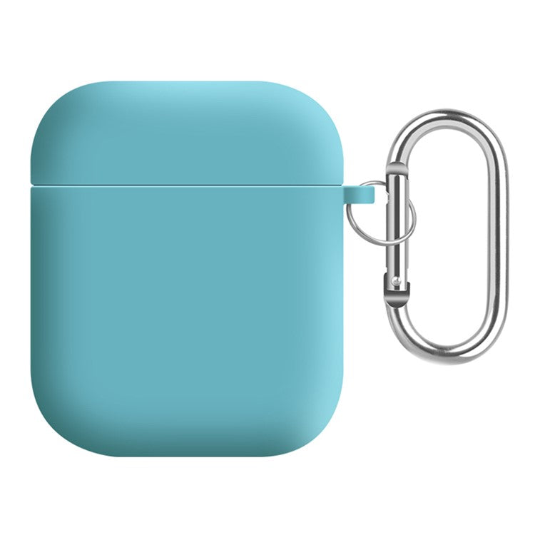 Earphones Case for Apple AirPods with Charging Case (2016) / (2019) / AirPods with Wireless Charging Case (2019) , Silicone+PC Lining Protective Cover - Ice Sea Blue