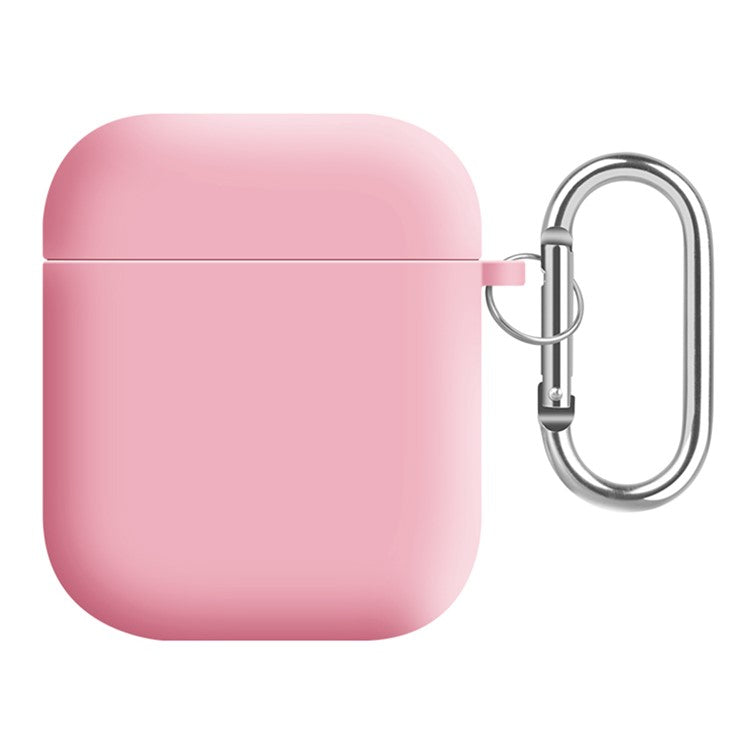 Earphones Case for Apple AirPods with Charging Case (2016) / (2019) / AirPods with Wireless Charging Case (2019) , Silicone+PC Lining Protective Cover - Pink