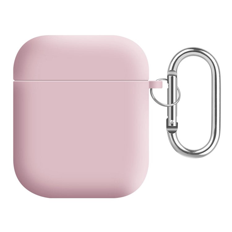 Earphones Case for Apple AirPods with Charging Case (2016) / (2019) / AirPods with Wireless Charging Case (2019) , Silicone+PC Lining Protective Cover - Light Pink