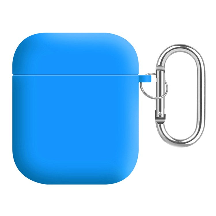 Earphones Case for Apple AirPods with Charging Case (2016) / (2019) / AirPods with Wireless Charging Case (2019) , Silicone+PC Lining Protective Cover - Wave Blue