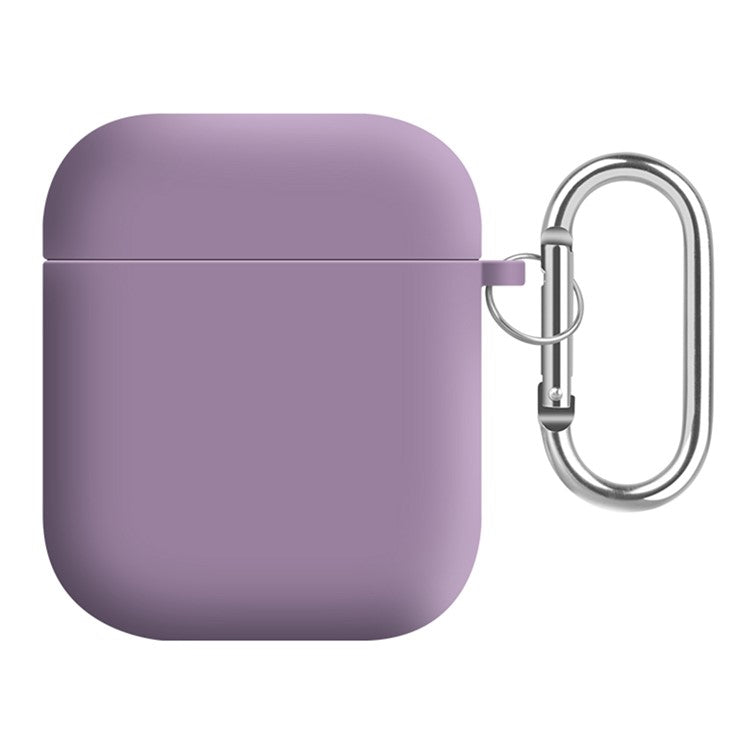 Earphones Case for Apple AirPods with Charging Case (2016) / (2019) / AirPods with Wireless Charging Case (2019) , Silicone+PC Lining Protective Cover - Black Currant Purple