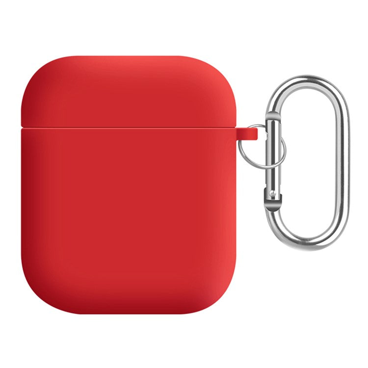 Earphones Case for Apple AirPods with Charging Case (2016) / (2019) / AirPods with Wireless Charging Case (2019) , Silicone+PC Lining Protective Cover - Red