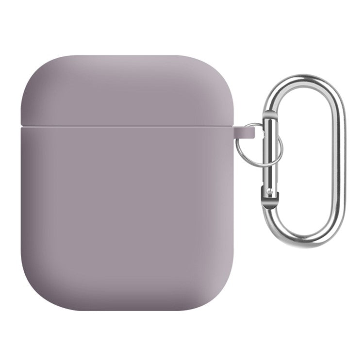 Earphones Case for Apple AirPods with Charging Case (2016) / (2019) / AirPods with Wireless Charging Case (2019) , Silicone+PC Lining Protective Cover - Pebble Grey