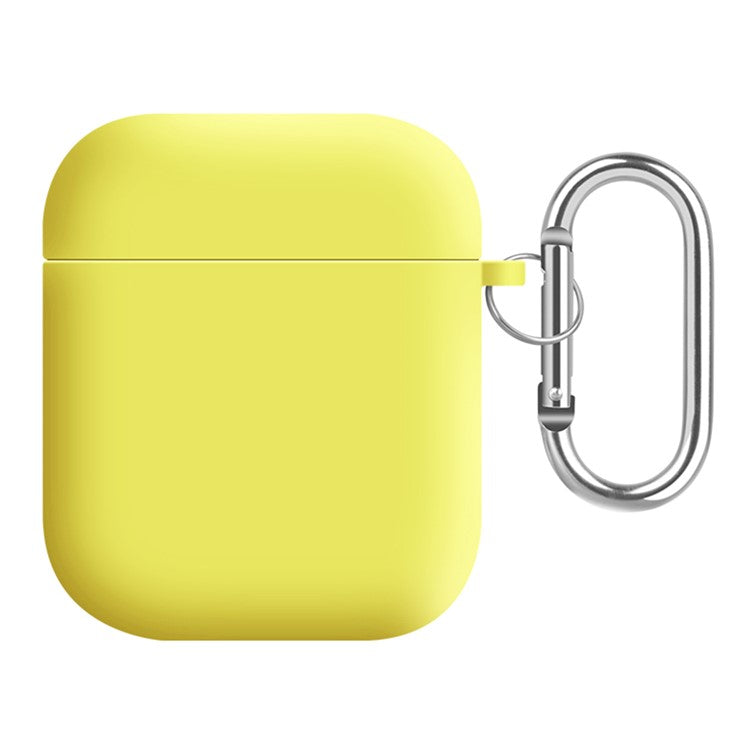 Earphones Case for Apple AirPods with Charging Case (2016) / (2019) / AirPods with Wireless Charging Case (2019) , Silicone+PC Lining Protective Cover - Bright Yellow