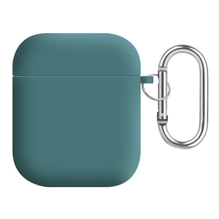 Earphones Case for Apple AirPods with Charging Case (2016) / (2019) / AirPods with Wireless Charging Case (2019) , Silicone+PC Lining Protective Cover - Pine Needle Green