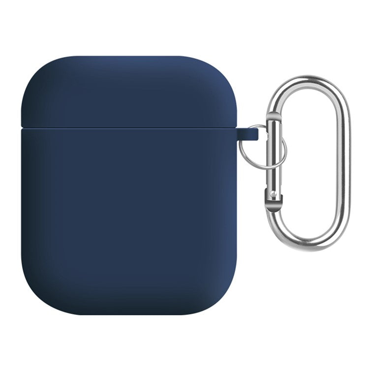 Earphones Case for Apple AirPods with Charging Case (2016) / (2019) / AirPods with Wireless Charging Case (2019) , Silicone+PC Lining Protective Cover - Midnight Blue