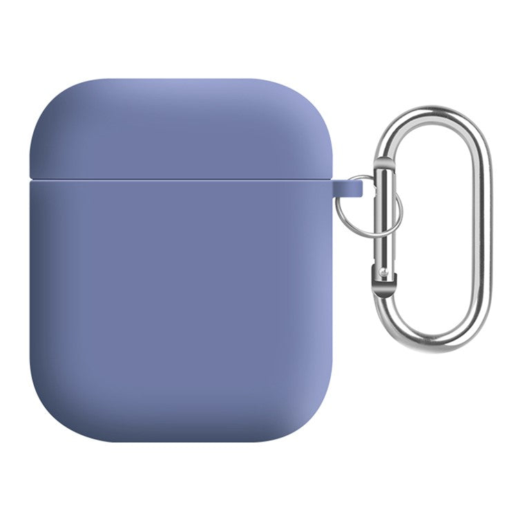 Earphones Case for Apple AirPods with Charging Case (2016) / (2019) / AirPods with Wireless Charging Case (2019) , Silicone+PC Lining Protective Cover - Lavender Grey