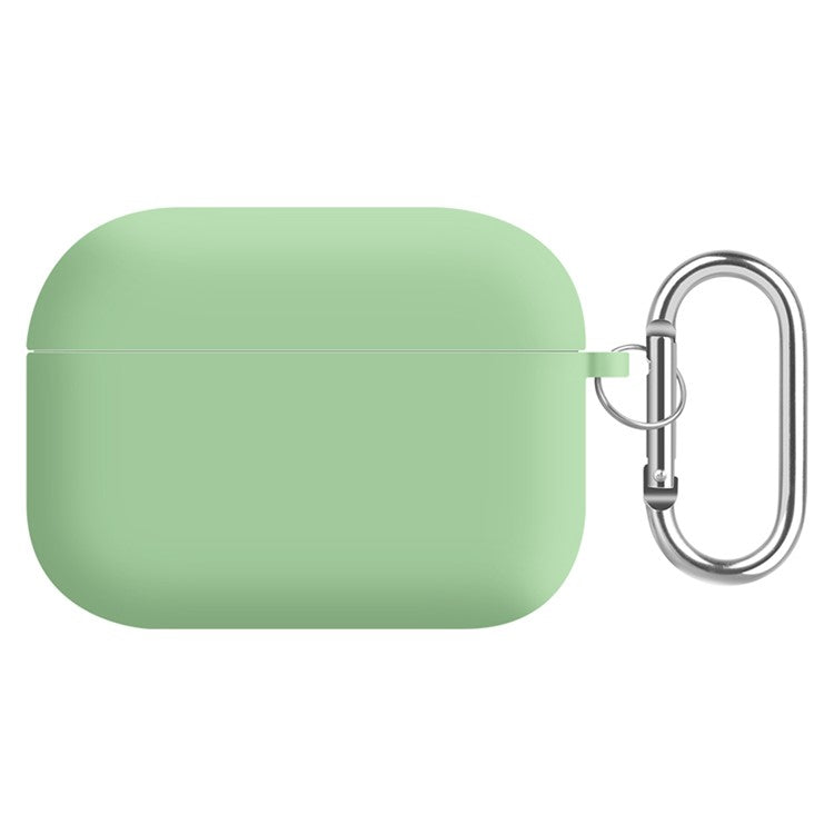 For AirPods Pro (Gen 2) (USB-C) / Pro 2 Earphone Case Silicone+PC Lining Protective Carrying Cover with Keychain Hook - Mint Green