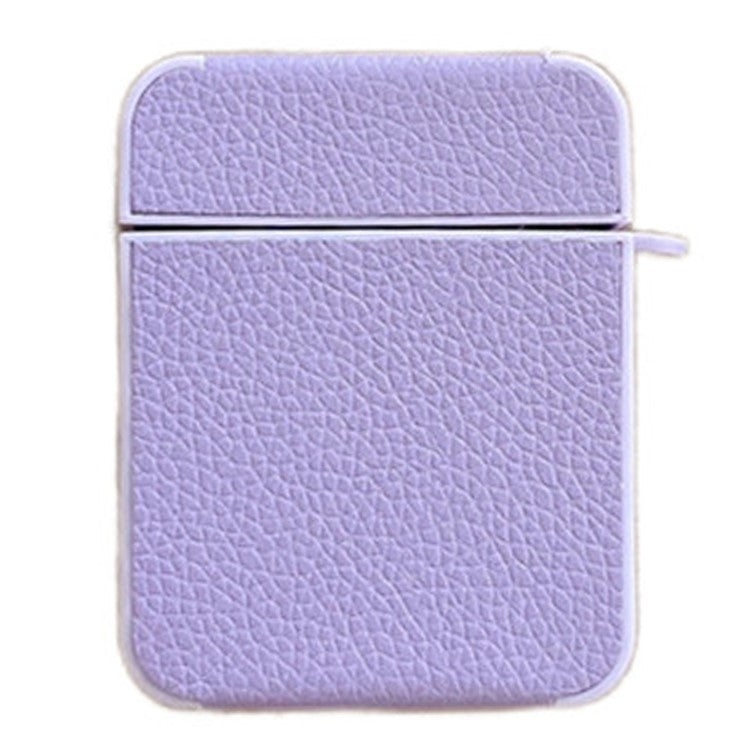 For Apple AirPods with Charging Case (2016)  /  (2019)  /  AirPods with Wireless Charging Case (2019) PU Leather TPU Case - Purple