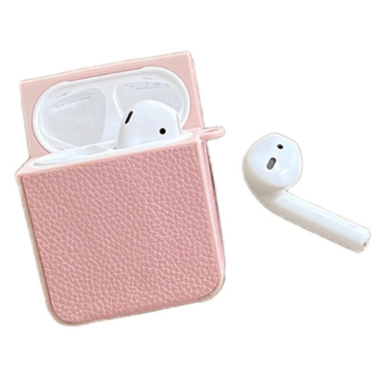 For Apple AirPods with Charging Case (2016)  /  (2019)  /  AirPods with Wireless Charging Case (2019) PU Leather TPU Case - Pink