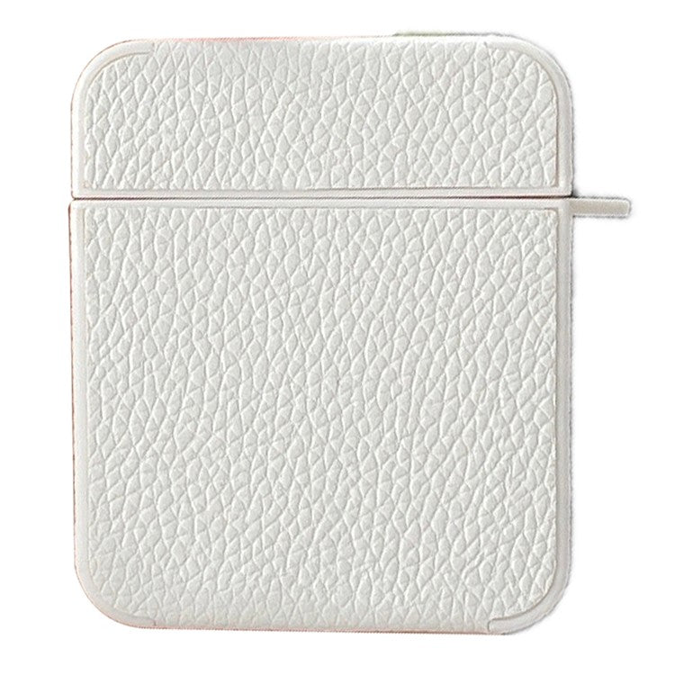 For Apple AirPods with Charging Case (2016)  /  (2019)  /  AirPods with Wireless Charging Case (2019) PU Leather TPU Case - White