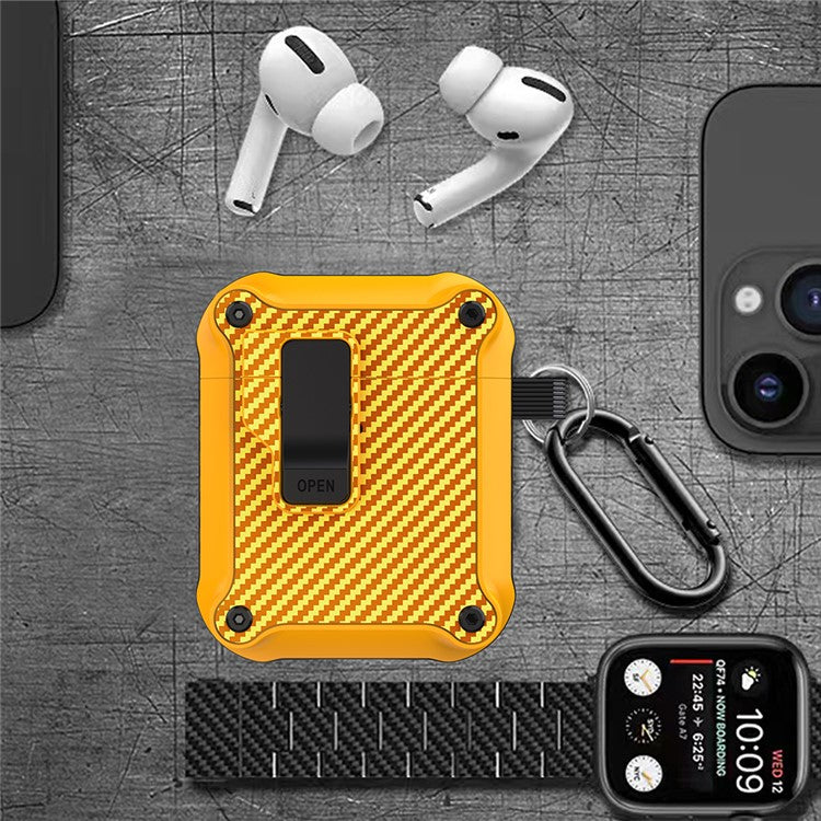 For Apple AirPods with Charging Case (2016) / (2019) / AirPods with Wireless Charging Case (2019) Earphone Case TPU Cover - Yellow