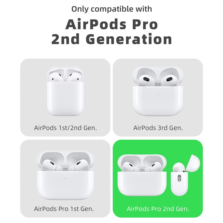 For Apple AirPods Pro / AirPods Pro 2 Silicone Case Cat Game Console Design Earphone Cover with Lanyard - Light Purple