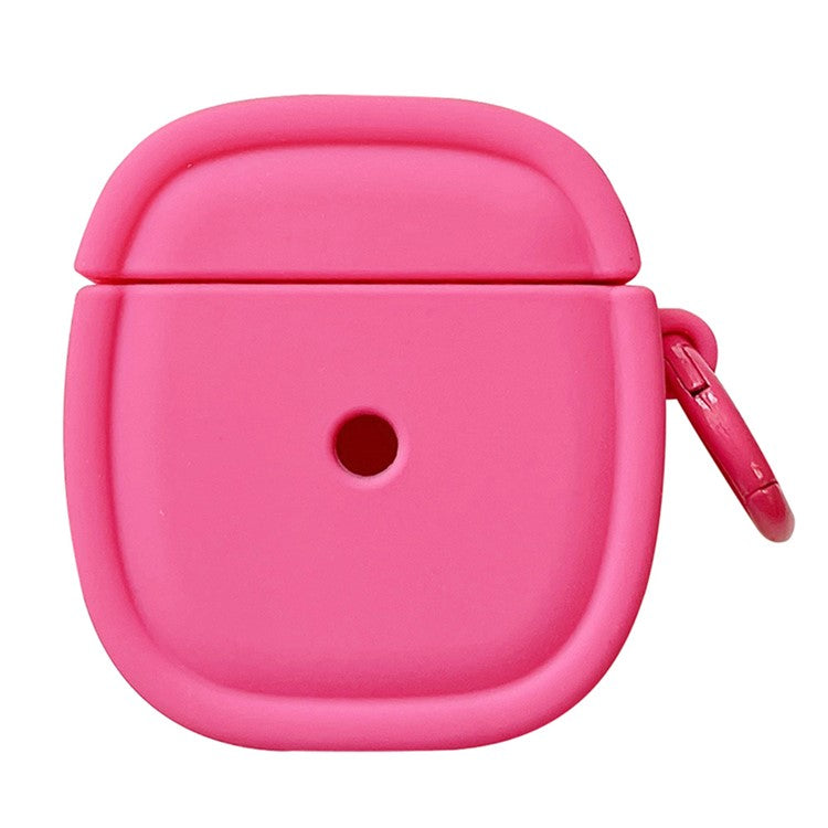 For Apple AirPods with Charging Case (2016)(2019) / AirPods with Wireless Charging Case (2019) Earphone Cover Oval Anti-drop Silicone Case - Rose