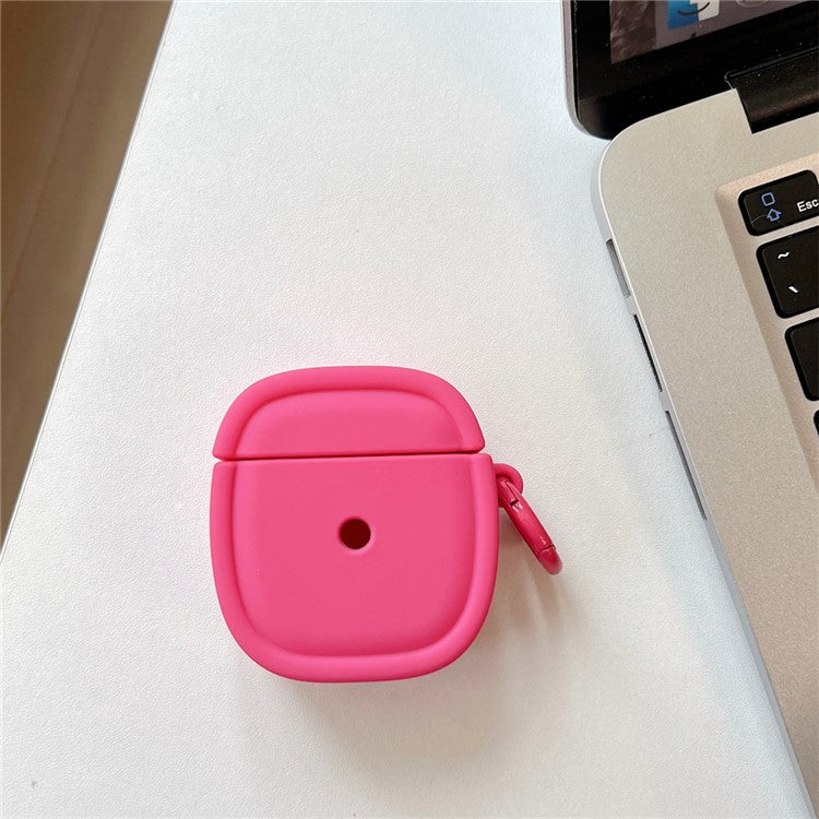 For Apple AirPods with Charging Case (2016)(2019) / AirPods with Wireless Charging Case (2019) Earphone Cover Oval Anti-drop Silicone Case - Rose