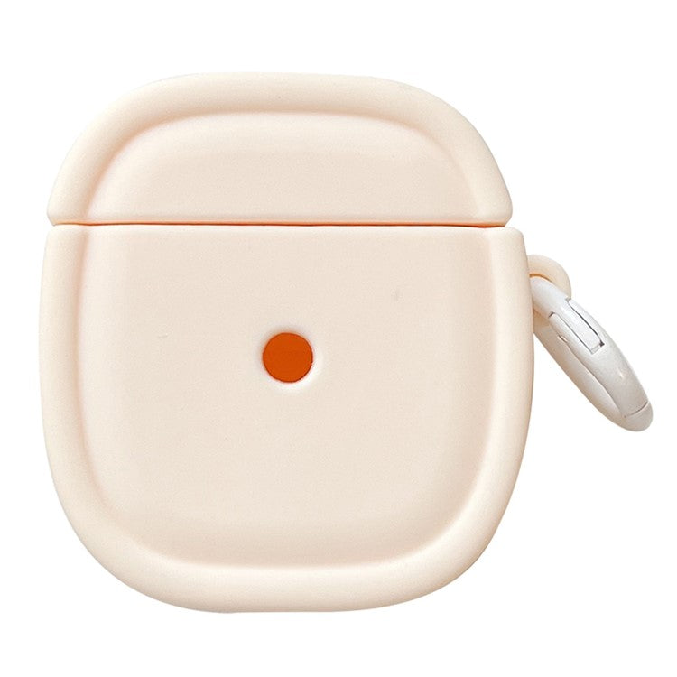 For Apple AirPods with Charging Case (2016)(2019)/AirPods with Wireless Charging Case (2019) Earphone Cover Oval Anti-drop Silicone Case - Beige