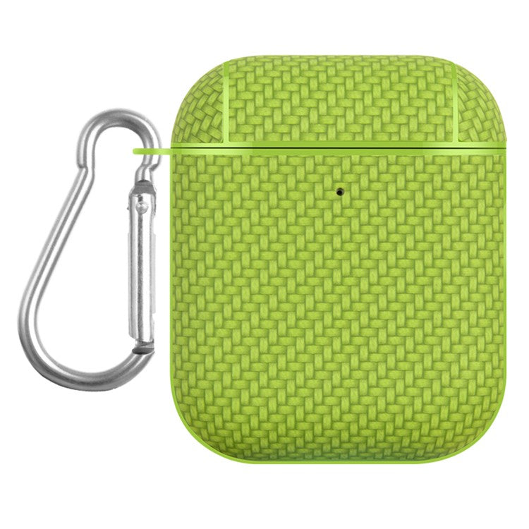 Earphone Case for Apple AirPods with Charging Case (2016) / (2019) / AirPods with Wireless Charging Case (2019) Leather Coated PC Cover - Green