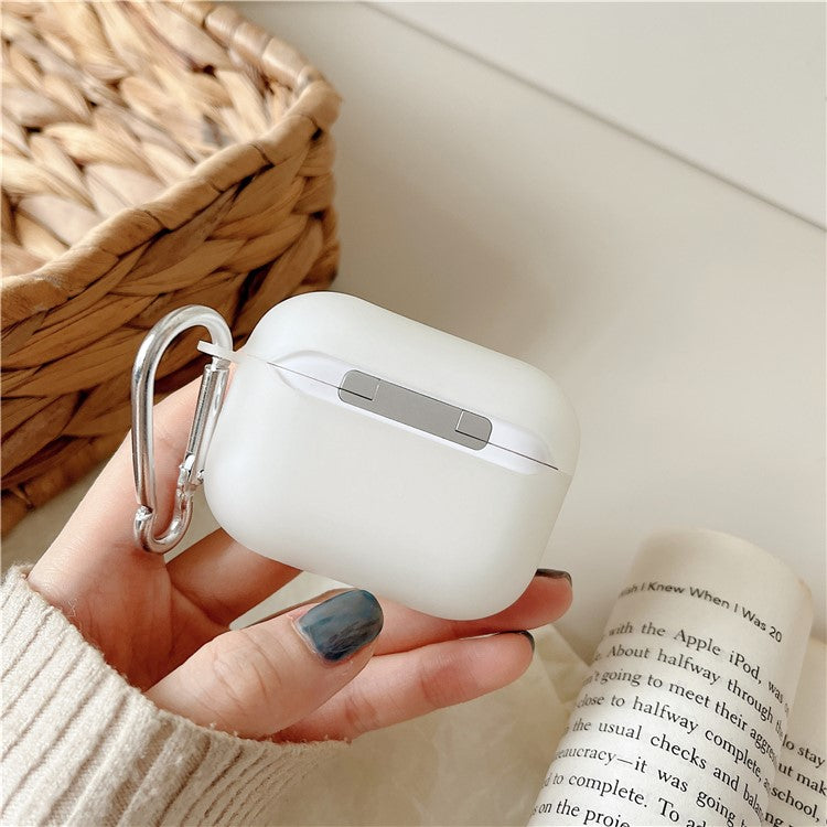 For AirPods Pro 2 Charging Case Cover Luminous TPU Protective Case Pattern Printing Earbuds Cover with Buckle - Heart Flower