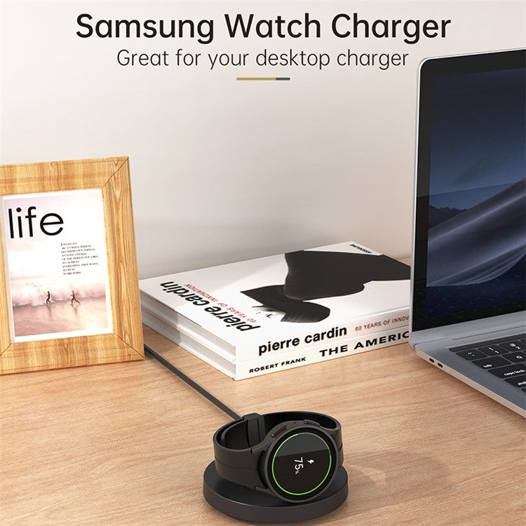 V17S Foldable Charging Station for Samsung Galaxy Watch , Vertical Magnetic Wireless Charger Stand ABS Charging Dock