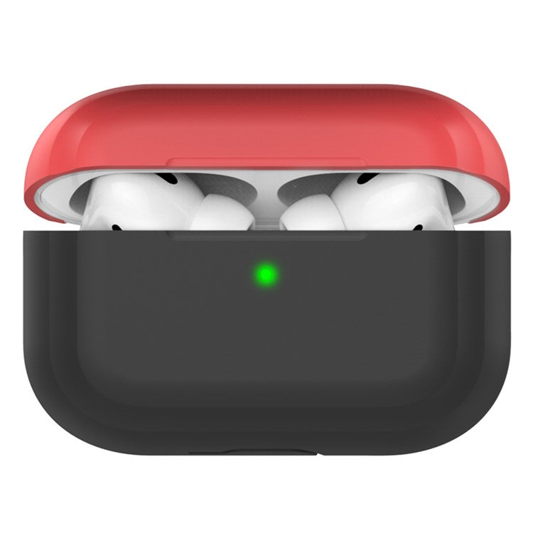 AHASTYLE PT-P2 For AirPods with Wireless Charging Case (2019) / AirPods with Charging Case (2019) / (2016) Splittable Silicone Cover - Black+Red