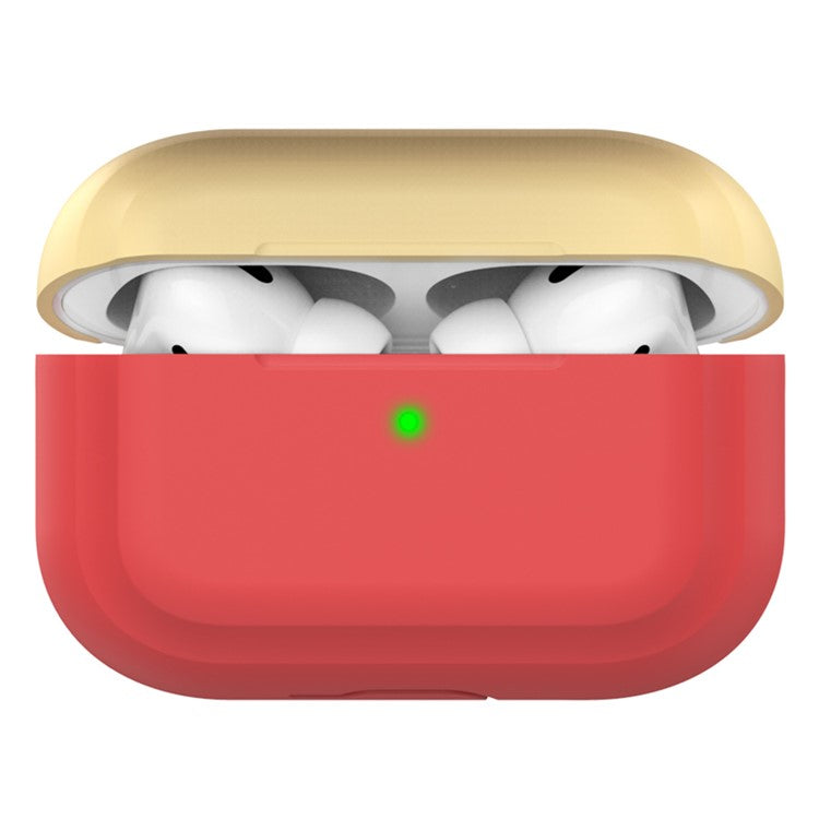 AHASTYLE PT-P2 For AirPods with Wireless Charging Case (2019) / AirPods with Charging Case (2019) / (2016) Splittable Silicone Cover - Red+Yellow