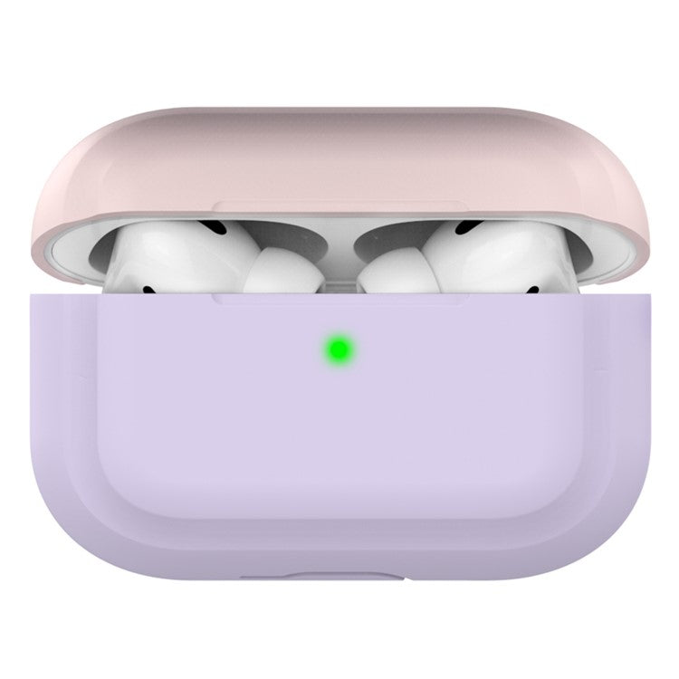 AHASTYLE PT-P2 For AirPods with Wireless Charging Case (2019) / AirPods with Charging Case (2019) / (2016) Splittable Silicone Cover - Purple+Pink