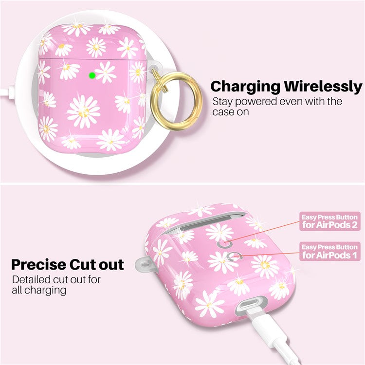 AHASTYLE PT-LC142-A-DY For AirPods with Wireless Charging Case (2019) / AirPods with Charging Case (2019) / (2016) Splittable Cover TPU Case - Pink