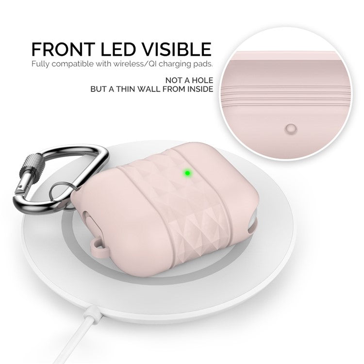 AHASTYLE PT79 For AirPods with Wireless Charging Case (2019) / AirPods with Charging Case (2019) / (2016) Anti-drop Cover Silicone Sleeve - Pink