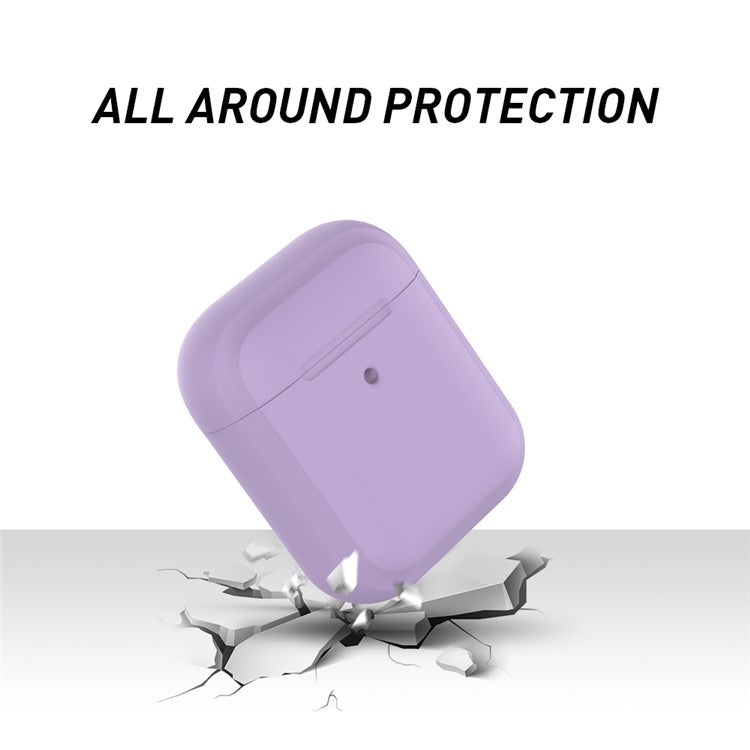 AHASTYLE PT88 Silicone Case for AirPods with Charging Case (2016) / (2019) / AirPods with Wireless Charging Case (2019) Earphone Cover - Purple