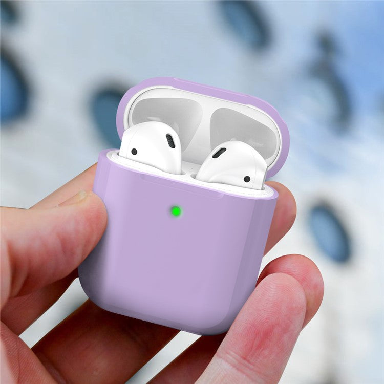 AHASTYLE PT88 Silicone Case for AirPods with Charging Case (2016) / (2019) / AirPods with Wireless Charging Case (2019) Earphone Cover - Purple