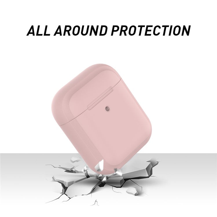 AHASTYLE PT88 Silicone Case for AirPods with Charging Case (2016) / (2019) / AirPods with Wireless Charging Case (2019) Earphone Cover - Pink