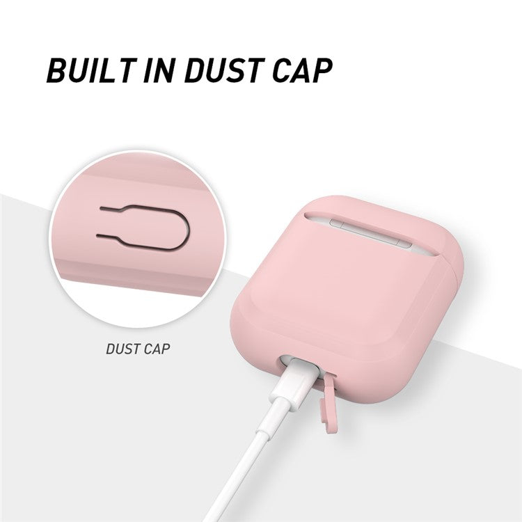 AHASTYLE PT88 Silicone Case for AirPods with Charging Case (2016) / (2019) / AirPods with Wireless Charging Case (2019) Earphone Cover - Pink