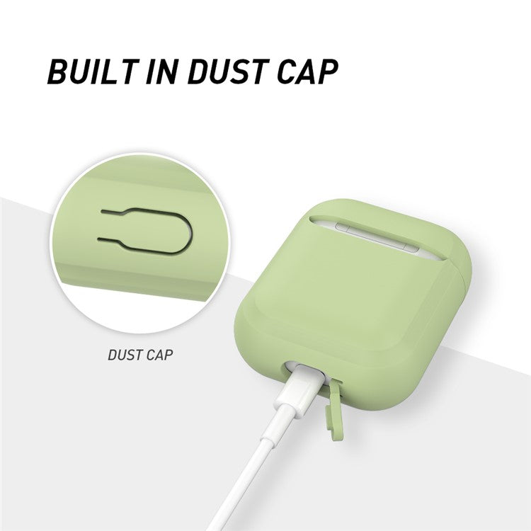 AHASTYLE PT88 Silicone Case for AirPods with Charging Case (2016) / (2019) / AirPods with Wireless Charging Case (2019) Earphone Cover - Green