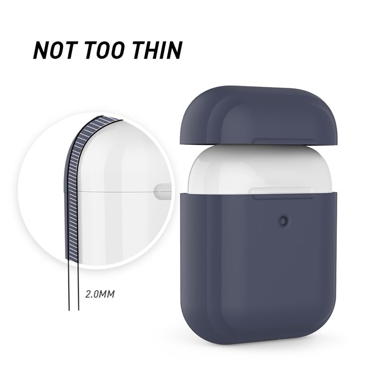 AHASTYLE PT88 Silicone Case for AirPods with Charging Case (2016) / (2019) / AirPods with Wireless Charging Case (2019) Earphone Cover - Midnight Blue