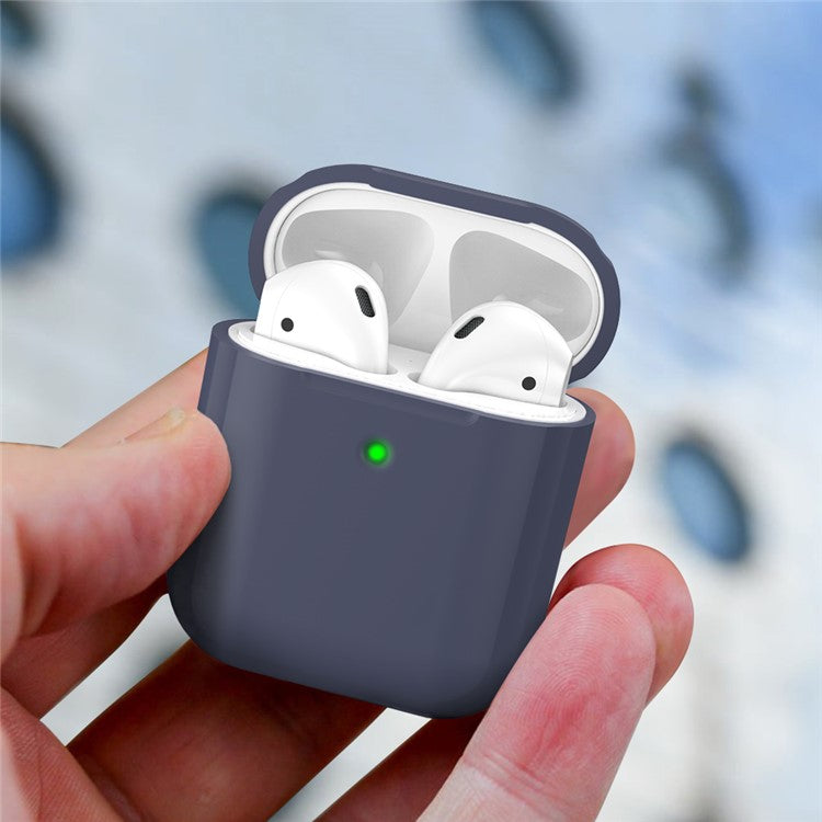 AHASTYLE PT88 Silicone Case for AirPods with Charging Case (2016) / (2019) / AirPods with Wireless Charging Case (2019) Earphone Cover - Midnight Blue