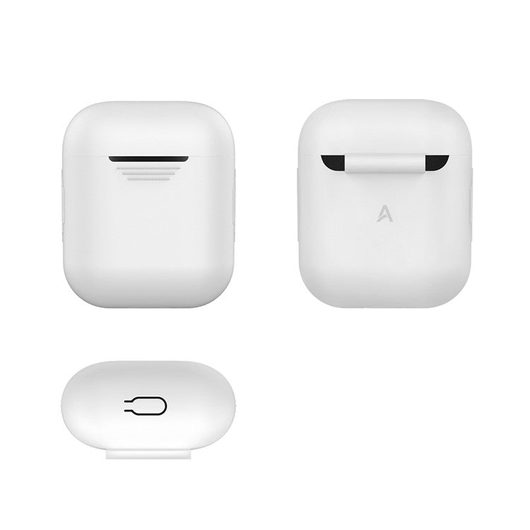 AHASTYLE PT02-3 Silicone Case for AirPods with Charging Case (2016) / (2019) / AirPods with Wireless Charging Case (2019) Bluetooth Earbud Cover - White