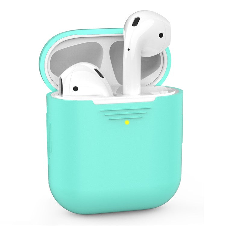 AHASTYLE PT02-3 Silicone Case for AirPods with Charging Case (2016) / (2019) / AirPods with Wireless Charging Case (2019) Bluetooth Earbud Cover - Mint Green